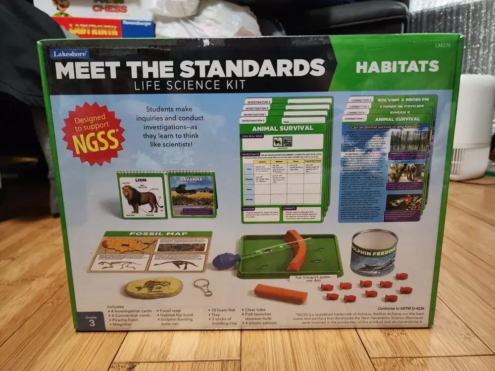 Lakeshore Meet The Standards - Habitats - 3rd Grade Life Science Kit NEW SEALED